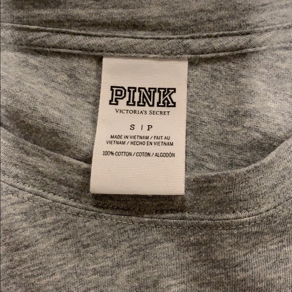 VSPINK long sleeve T-shirt w gold + black sequence - Picture 3 of 6